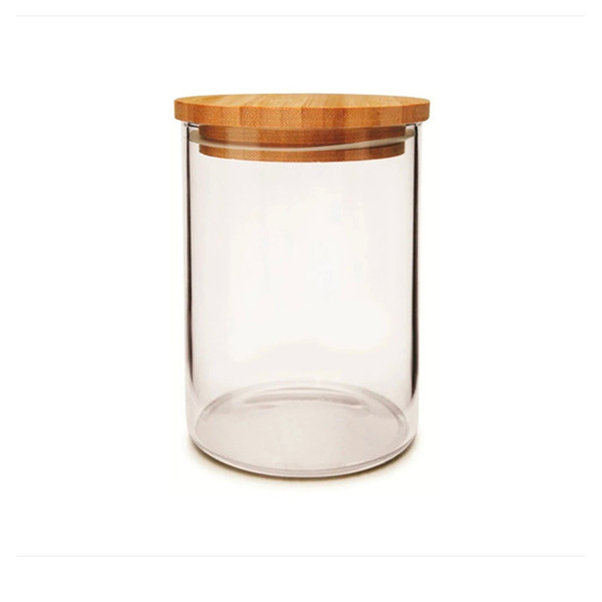 PORTA MANTIMENTO REDONDO/VIDRO C/TP BAMBU