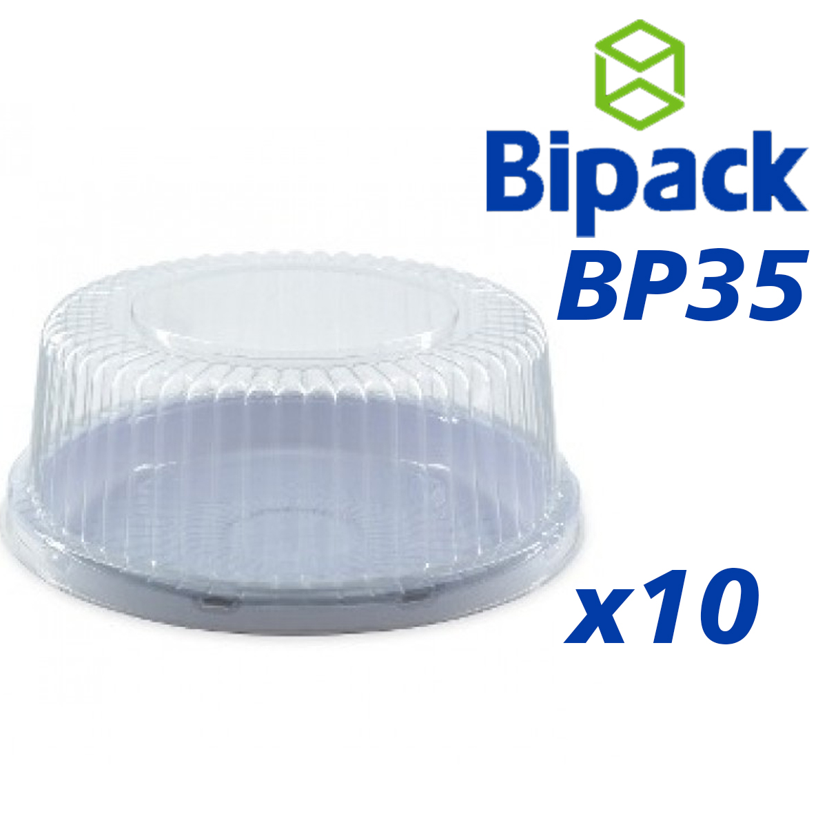 10 Embalagem Redonda Para Bolo Torta Pudim Modelo Bipack BP35 Pacote Com 5 Unidades