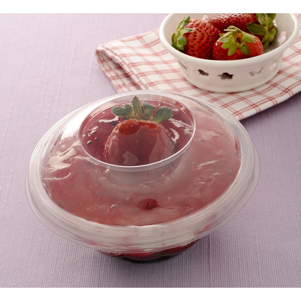 Embalagens Galvanotek Caixa 300 Unidades 250ml Modelo G680 Com Tampa Para Doces Mousse Pave Sobremesas