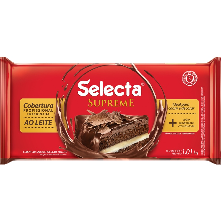Cobertura Selecta Supreme 1,01kg Ao Leite