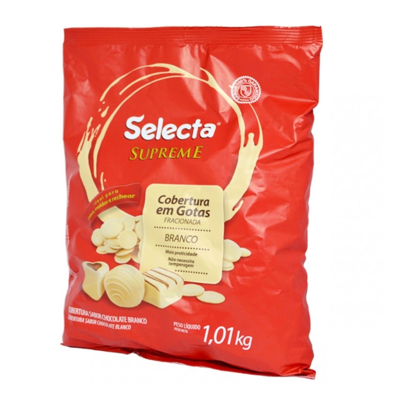 Cobertura Chocolate Branco Gotas Supreme 1,01kg