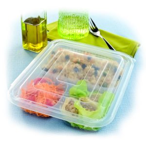 Embalagem Plástica G-323 3 Divisórias 810ml Pacote C/ 10 Unidades Galvanotek