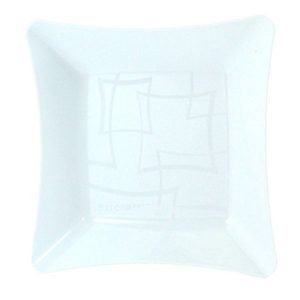 PRATO QUADRADO PEQUENO PCT C/10 UND BRANCO DESCARFEST