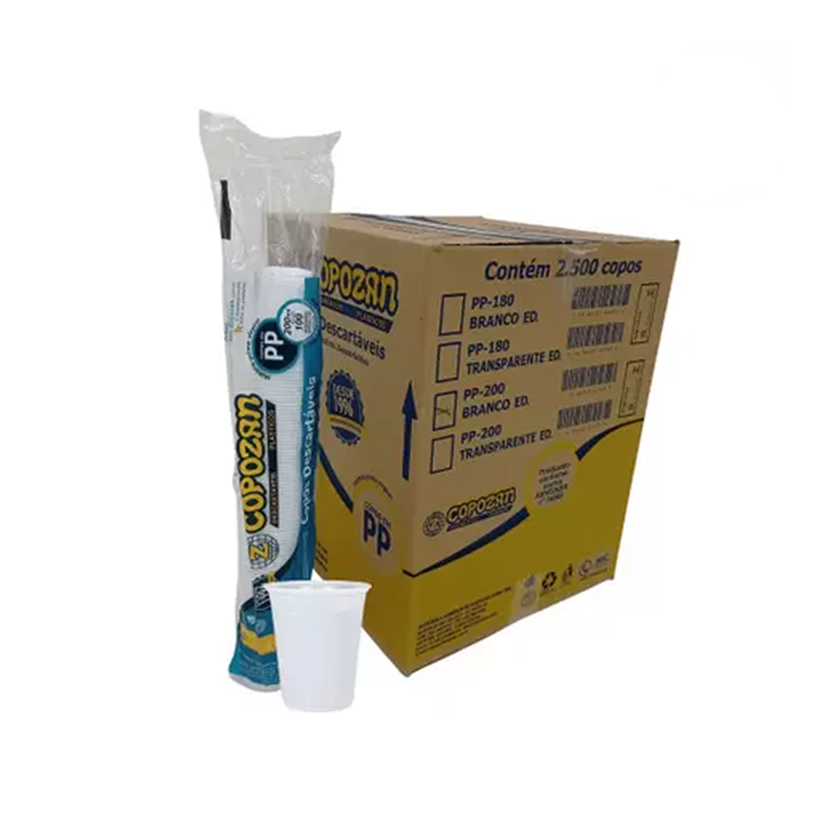 COPO DESC PP 200 ML PP CX C/2500 COPOZAN