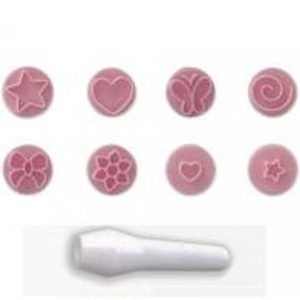 Kit Carimbos Essenciais Blue Star Para Decoração De Bolos Tortas Biscoitos E Doces