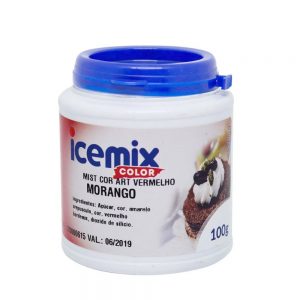 Corante Vermelho Morango Icemix Color 100g Iceberg Original Para Massas E Macarrons