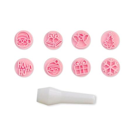 Kit Carimbos Natal Blue Star Para Decoração De Bolos Tortas Biscoitos E Doces - Imagem 3