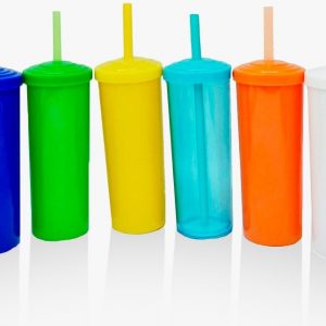 COPO LONG DRINK 350ML C/TP E CANUDO UNIDADE