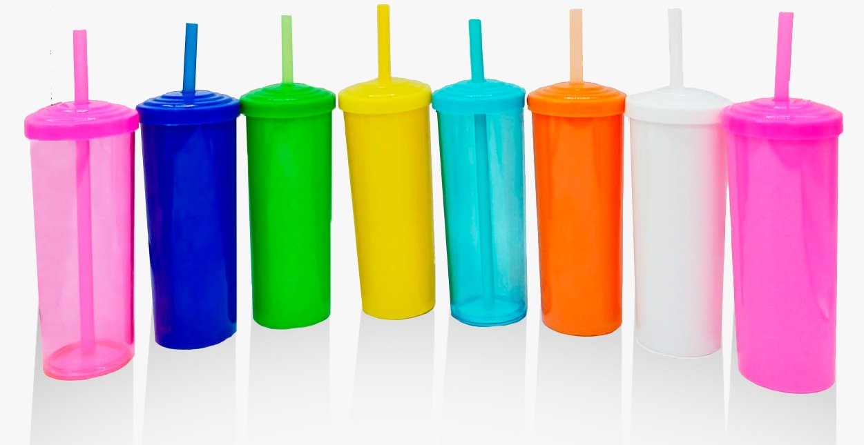 COPO LONG DRINK 350ML C/TP E CANUDO UNIDADE