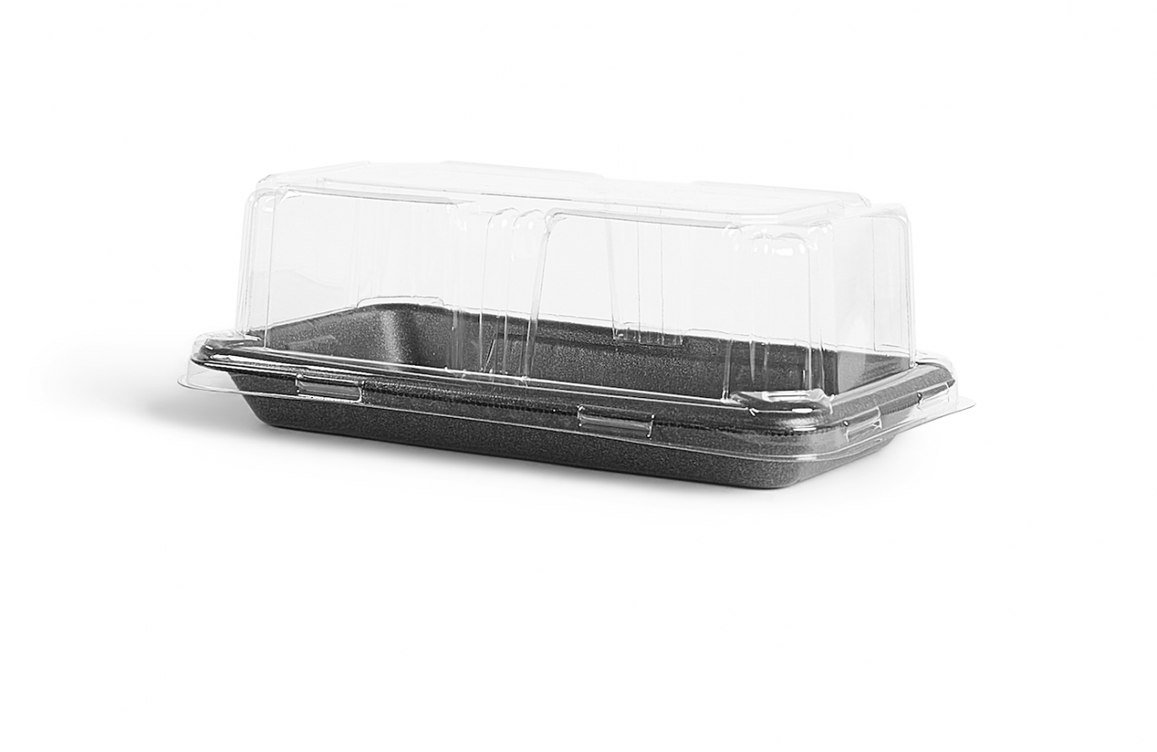 Bandeja Mod FF06P CT PR (18,9 x 11,2 x 6,3cm) c/ Tampa Pet Caixa c/100 Unidades