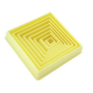 Kit Cortador Quadrado com 8 peças Blue Star Confeitaria Ideal Para Cortar Massas