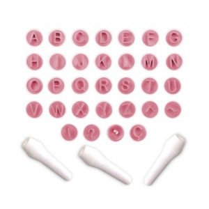 Kit Carimbo Letras Blue Star Para Decoração De Bolos Tortas Biscoitos E Doces