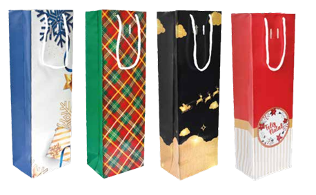 Sacola Natal Vinho Simples Unidade