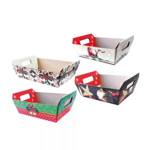 Bandeja De Papel Natal 33x23x9,5cm Unidade