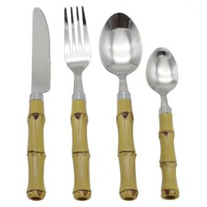 Faqueiro Bambu Aço/Inox 24 Peças Cod 23690