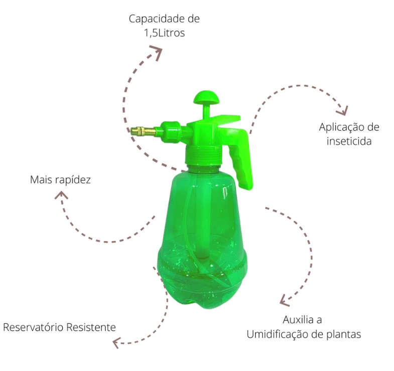 PULVERIZADOR DE PLASTICO TRANSP 1200ML REF 10050 - Imagem 3