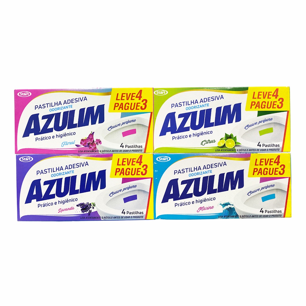 Pastilha adesiva Azulim C/ 4 unidades
